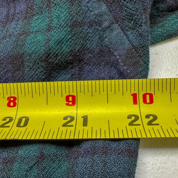 Pendleton Shirt Mens Large Green Blue Blackwatch Tartan Wool Button Down Plaid - Picture 11 of 13